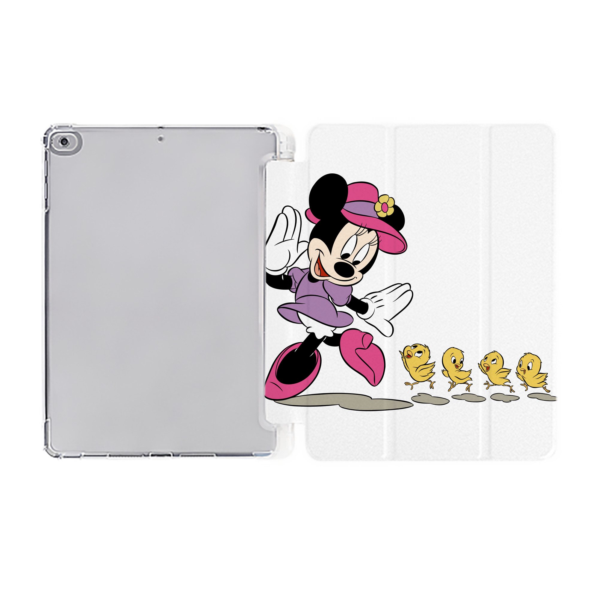 （画像用） ミッキーマウス Mickey Mouse IPad ケース ペン収納付き 三つ折りスタンド PUレザー×シリコン 対応機種9.5/10.5/10.9インチ